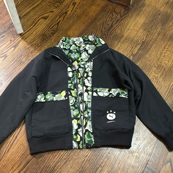 PUMA Womens X Liberty Jacket Athletic Outerwear Casual Breathable - Black - Picture 3 of 4